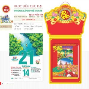 Lịch Bloc Siêu Cực Đại 2027 TD Mẫu TD2 (38 x 53 cm) Quà Tặng Khuyến Mại Kích Cầu Cuối Năm in logo doanh nghiệp quà tặng Tết tại Quà Tặng Khuyến Mại KM