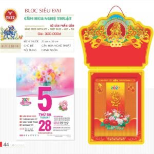 Lịch Bloc Siêu Đại 2027 TD Mẫu TD22 (20 x 30 cm) Quà Tặng Khuyến Mại Kích Cầu Cuối Năm in logo doanh nghiệp quà tặng Tết tại Quà Tặng Khuyến Mại KM