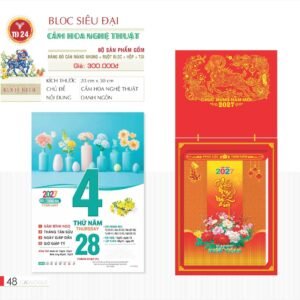 Lịch Bloc Siêu Đại 2027 TD Mẫu TD24 (20 x 30 cm) Quà Tặng Khuyến Mại Kích Cầu Cuối Năm in logo doanh nghiệp quà tặng Tết tại Quà Tặng Khuyến Mại KM