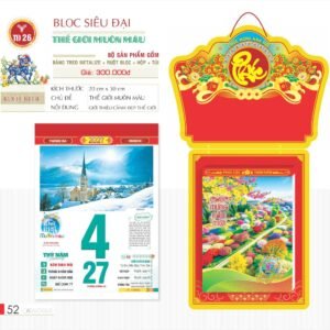 Lịch Bloc Siêu Đại 2027 TD Mẫu TD26 (20 x 30 cm) Quà Tặng Khuyến Mại Kích Cầu Cuối Năm in logo doanh nghiệp quà tặng Tết tại Quà Tặng Khuyến Mại KM