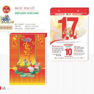 Lịch Bloc 2027 TD Mẫu TD34 (29 x 41 cm) Quà Tặng Khuyến Mại Kích Cầu Cuối Năm in logo doanh nghiệp quà tặng Tết tại Quà Tặng Khuyến Mại KM
