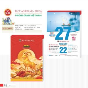 Lịch Bloc 2027 TD Mẫu TD38 (29 x 41 cm) Quà Tặng Khuyến Mại Kích Cầu Cuối Năm in logo doanh nghiệp quà tặng Tết tại Quà Tặng Khuyến Mại KM