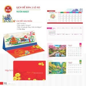 Lịch Để Bàn 2027 TD Mẫu TD49 (14 x 24cm) Quà Tặng Khuyến Mại Kích Cầu Cuối Năm in logo doanh nghiệp quà tặng Tết tại Quà Tặng Khuyến Mại KM