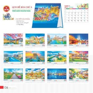Lịch Bàn Chữ A 2027 TD Mẫu TD56 (19 x 19cm) Quà Tặng Khuyến Mại Kích Cầu Cuối Năm in logo doanh nghiệp quà tặng Tết tại Quà Tặng Khuyến Mại KM