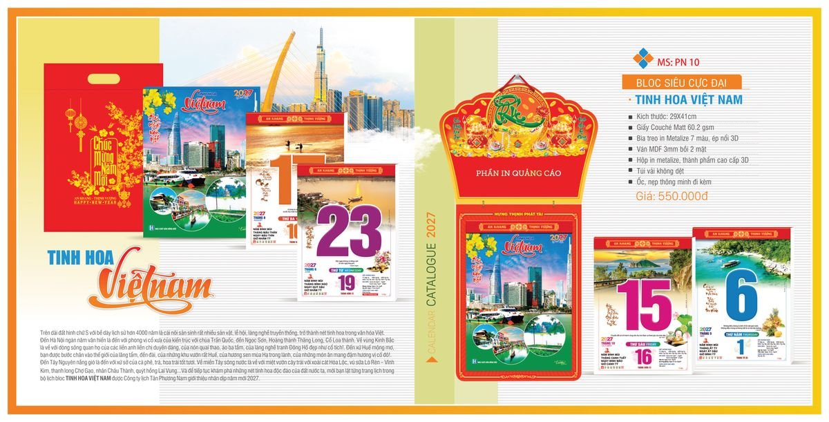 Lịch Bloc TPN 2027 TPNBLOC12 Quà Tặng Khuyến Mại Kích Cầu Cuối Năm