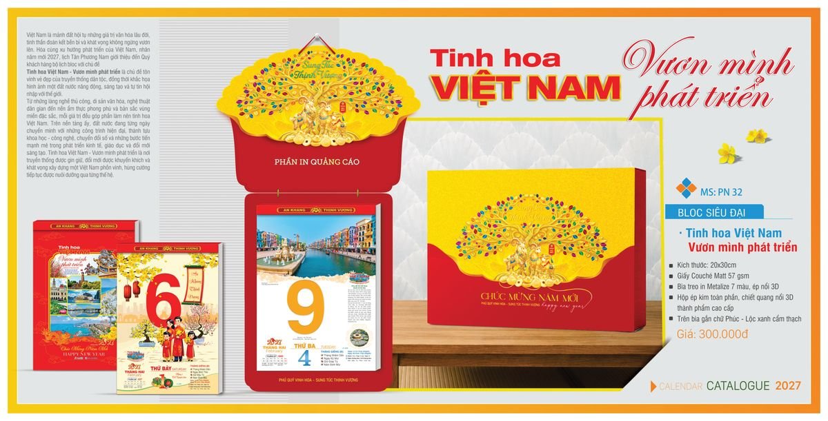 Lịch Bloc TPN 2027 TPNBLOC37 Quà Tặng Khuyến Mại Kích Cầu Cuối Năm
