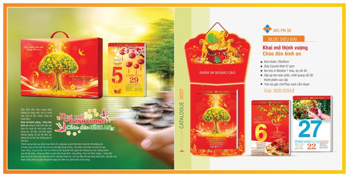 Lịch Bloc TPN 2027 TPNBLOC42 Quà Tặng Khuyến Mại Kích Cầu Cuối Năm