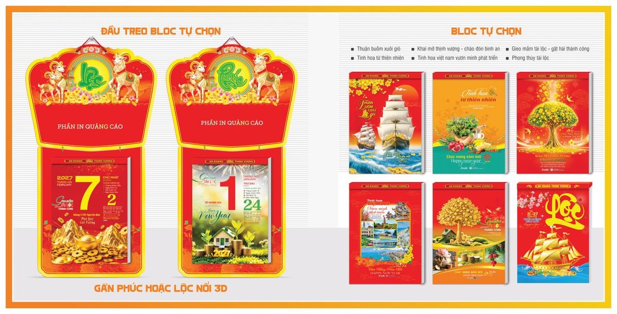 Lịch Bloc TPN 2027 TPNBLOC51 Quà Tặng Khuyến Mại Kích Cầu Cuối Năm