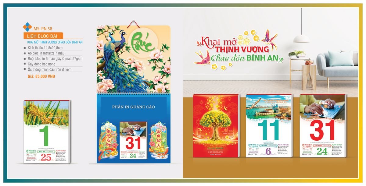 Lịch Bloc TPN 2027 TPNBLOC65 Quà Tặng Khuyến Mại Kích Cầu Cuối Năm