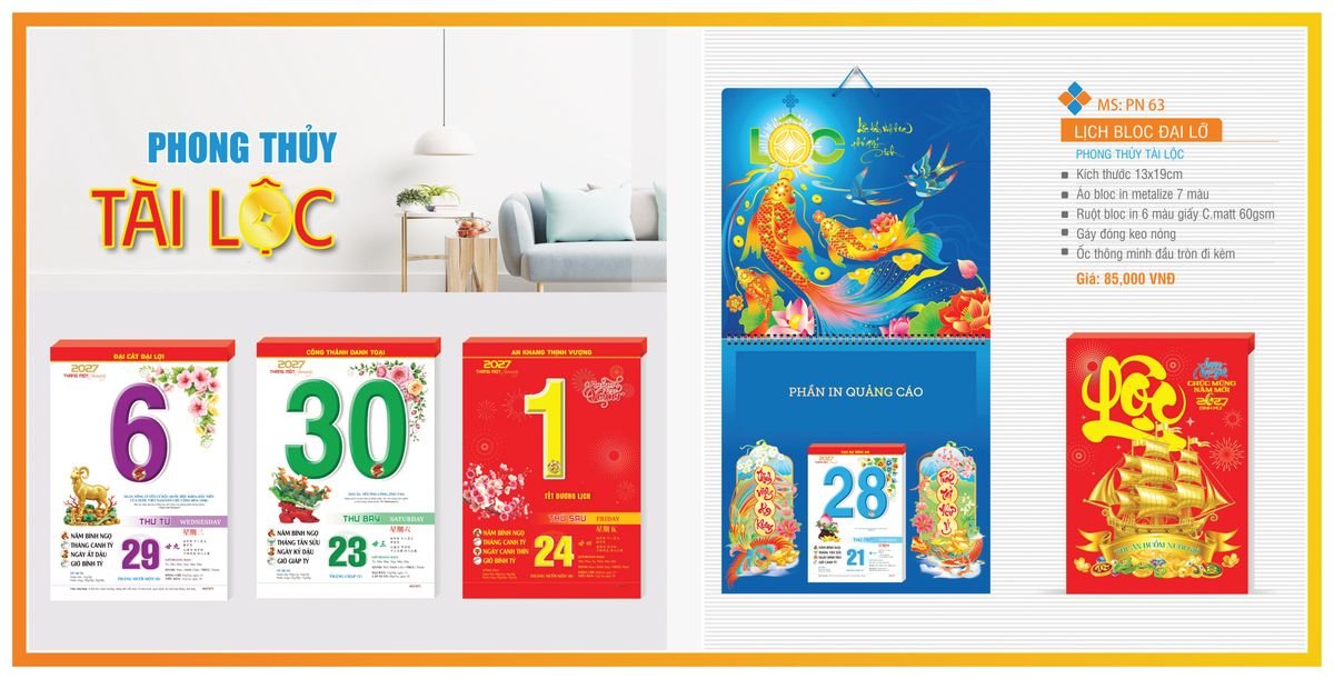 Lịch Bloc TPN 2027 TPNBLOC70 Quà Tặng Khuyến Mại Kích Cầu Cuối Năm
