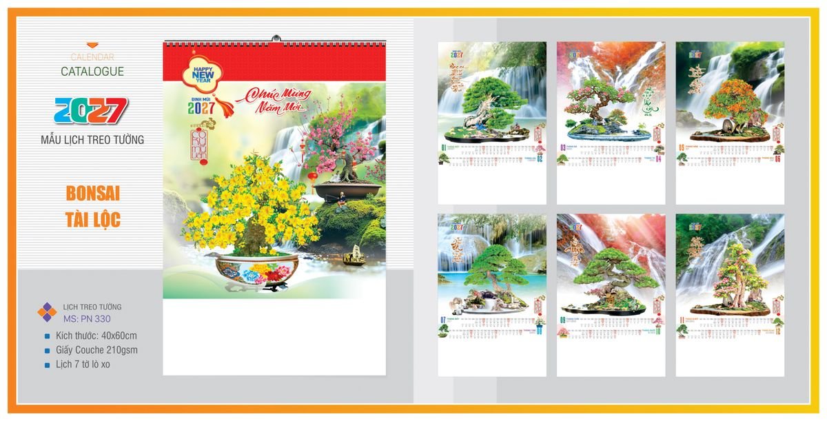 Lịch 7 Tờ Lò Xo TPNLX20 Quà Tặng Khuyến Mại Kích Cầu Cuối Năm