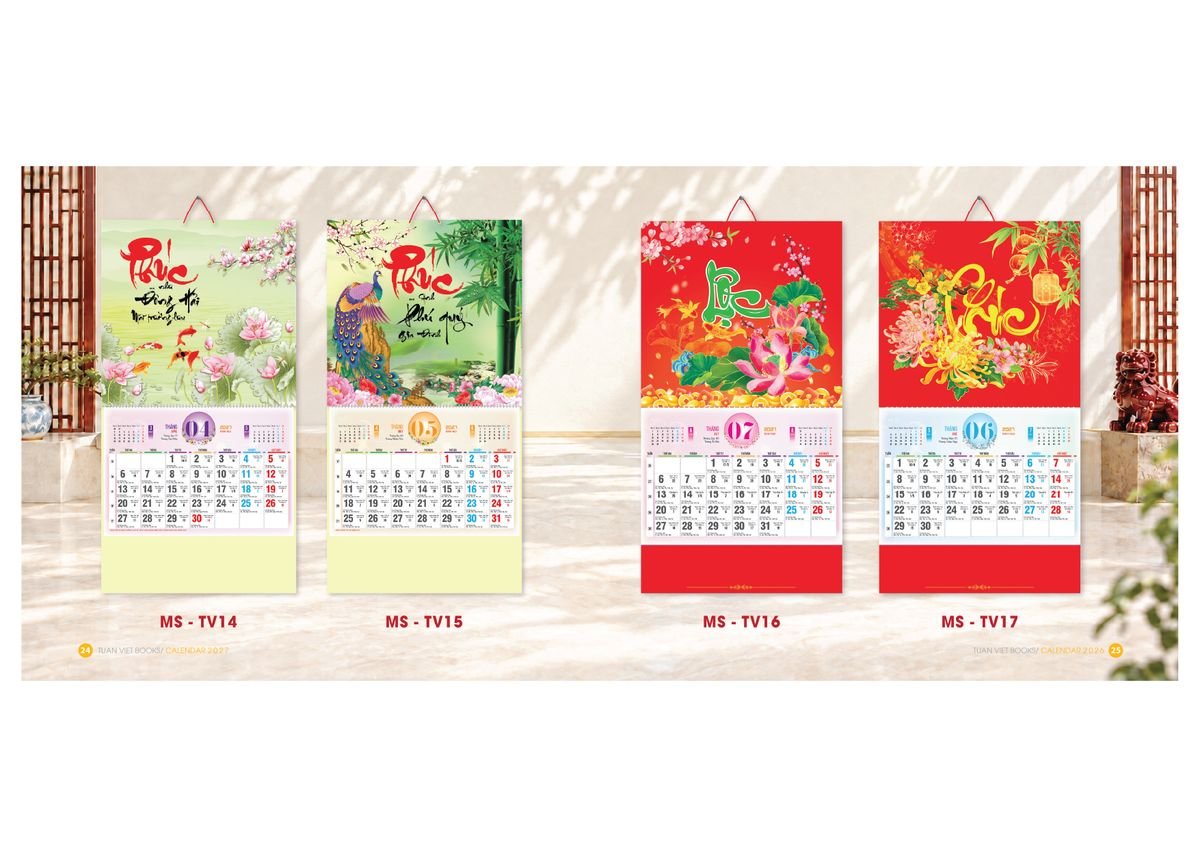 Lịch Bìa Treo Gắn Bloc 2027 TV13 Quà Tặng Khuyến Mại Kích Cầu Cuối Năm