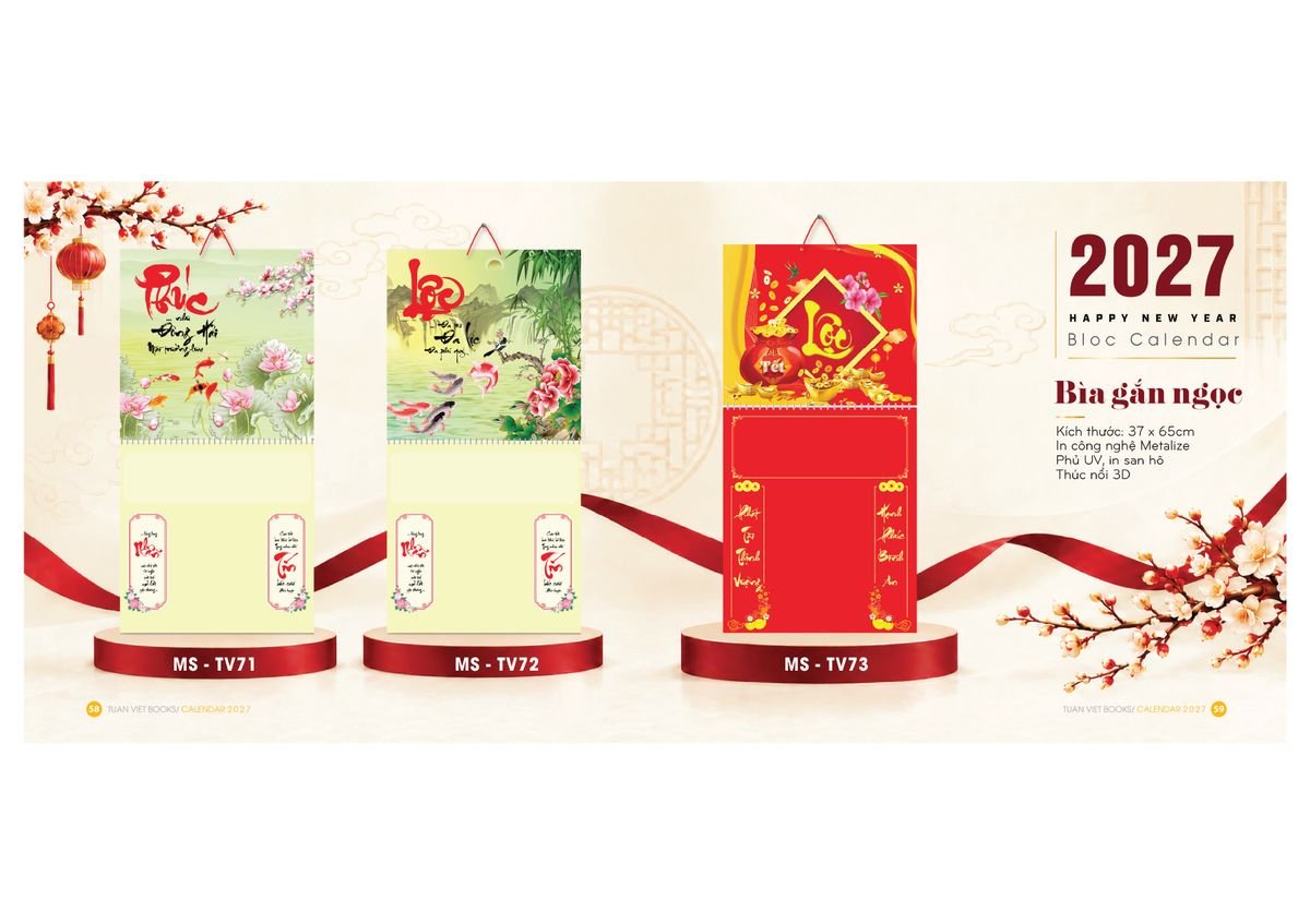 Lịch Để Bàn TV 2027 TV30 Quà Tặng Khuyến Mại Kích Cầu Cuối Năm