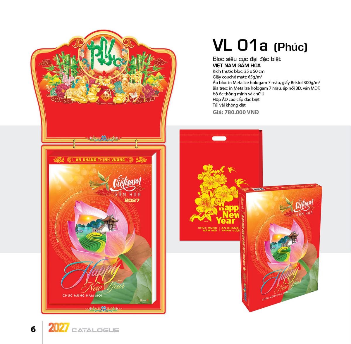 Lịch Bloc Siêu Cực Đại 2027 VL Mẫu VL01A (35 x 50cm) Quà Tặng Khuyến Mại Kích Cầu Cuối Năm Lịch Bloc Siêu Cực Đại 2027 VL Mẫu VL01A (35 x 50cm) Quà Tặng Khuyến Mại Kích Cầu Cuối Năm in logo doanh nghiệp quà tặng Tết tại Quà Tặng Khuyến Mại KM