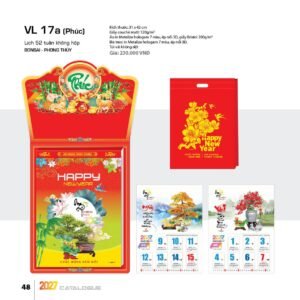 Lịch 52 Tuần 2027 VL Mẫu VLLB01 (31 x 42cm) Quà Tặng Khuyến Mại Kích Cầu Cuối Năm in logo doanh nghiệp quà tặng Tết tại Quà Tặng Khuyến Mại KM