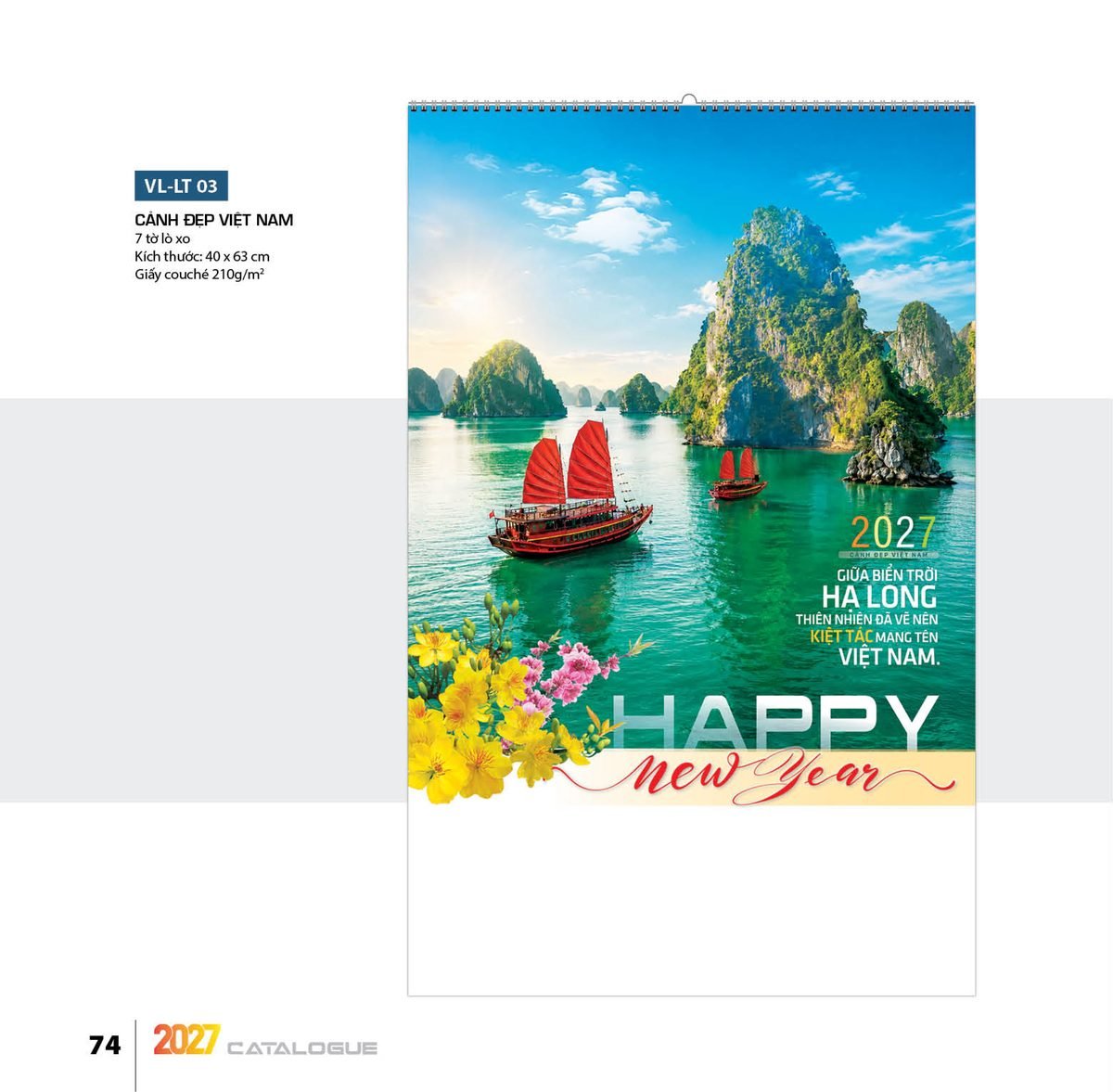 Lịch Bloc 2027 VL Mẫu VLLT03 - Cảnh Đẹp Việt Nam (40 x 63cm) Quà Tặng Khuyến Mại Kích Cầu Cuối Năm Lịch Bloc 2027 VL Mẫu VLLT03 - Cảnh Đẹp Việt Nam (40 x 63cm) Quà Tặng Khuyến Mại Kích Cầu Cuối Năm in logo doanh nghiệp quà tặng Tết tại Quà Tặng Khuyến Mại KM