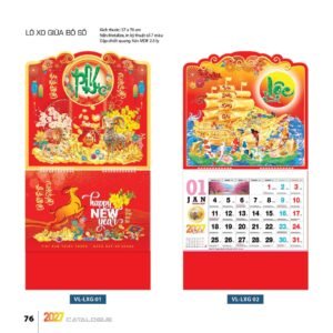 Lịch Treo Tường Lò Xo 2027 VL Mẫu VLLXG01 (37 x 70cm) Quà Tặng Khuyến Mại Kích Cầu Cuối Năm in logo doanh nghiệp quà tặng Tết tại Quà Tặng Khuyến Mại KM